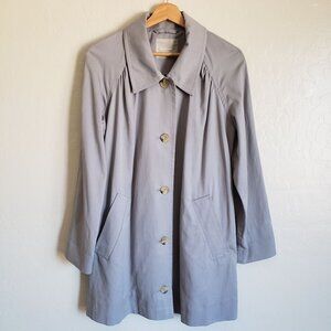 Everlane The Gathered Drape Trench Coat Twill Jacket Smoke Grey Size Women's XS